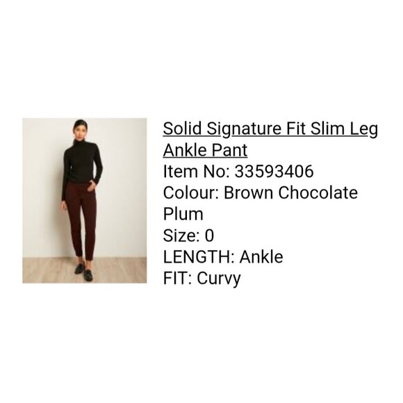 RW&CO brown chocolate plum dress pants size 0 - Picture 16 of 16